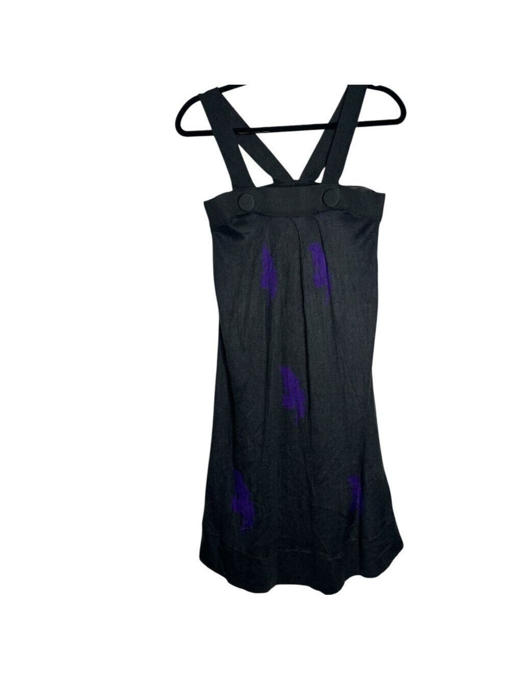 Industry Wool Blend Pinafore Overall Dungaree Jumper Knit Dress, size S